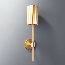 Shop for wall sconces at bed bath and beyond canada. Fluted Gold Wall Sconce Reviews Cb2 Canada