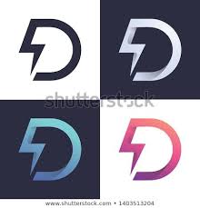 Over 47 lightning logo png images are found on vippng. D Letter Logo With Lightning Electric Power In 4 Colors Letter Logo Electrician Logo Power Logo