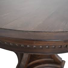 Expansion leaves are stored within the table. 76 Off Restoration Hardware Restoration Hardware St James Round Dining Table Tables
