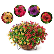 florisso Artificial Fake Hanging Flowers Plants Basket for Summer Outdoor  Outside Decoration, Faux Silk Colorful Daisy in Planter Look Real UV  Resistant, Home Porch Patio Balcony Yard Decor : Amazon.ca: Home