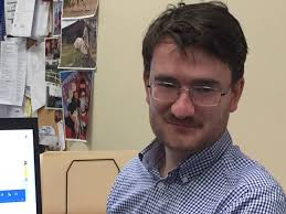 Journalist Andrew Messenger arrives at the Glen Innes Examiner