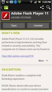 Full adobe flash support has been nixed with the arrival of android 4.1 jelly bean, and often even ics handsets now ship without the controversial piece of software. Adobe Flash Player 11 1 115 81 Descargar Para Android Apk Gratis