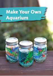 Make A Mason Jar Aquarium Craft Projects For Kids Mason Jar Diy Summer Crafts For Kids