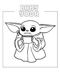 Two sisters with a sweet tooth. Baby Yoda Coloring Pages Coloring Rocks