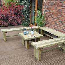 Hartwood Small Low Sleeper Garden Table Garden Furniture Wooden Garden Table Garden Table Garden Furniture
