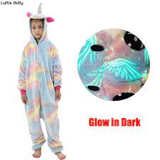 Brilham No Escuro Unicornio Pijama Criancas Pijamas Kigurumi Onesies Pijama Kigurumi Kigurumi Pijamas Kigurumis Brilham No Escuro Kid Shopee Brasil