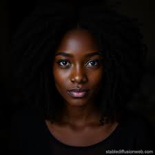 young ebony woman Prompts