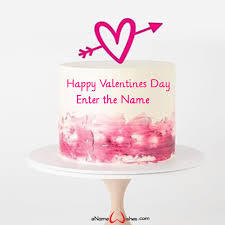 View valentines day cake decorating ideas 2012. Love Valentine Day Cake With Name Editor Enamewishes