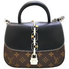Black And Brown Purse Louis Vuitton Chain It Pm Black And Brown Monogram Canvas Top Handle Bag Brown Handbag Louis Vuitton Handbags Handbag Straps