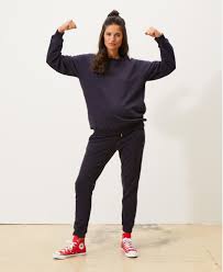Marine Cotton Sweat Pregnancy Pants l Comfy Maternity Pants & Bottoms