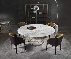Bei diesem luxus esstisch von marelli besteht die tischplatte aus edlem italienischem marmor. Marelli Tatlin Luxus Edel Marmor Weiss Esstisch Rund Rechteckig