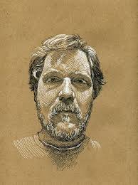 Self Portrait On Brown Paper Ap Studio Art Portrait Portrait Drawing