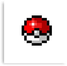 Pokeball Pixel Art Canvas Print By 4meme Pixel Art Pixel Art Templates Easy Pixel Art