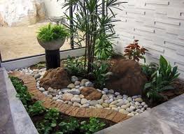 Gorgeous 45 Latest Front Yard Makeover Design Ideas Rock Garden Landscaping Rock Garden Design Small Front Yard Landscaping
