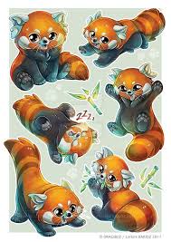 Red Panda Sticker Sheet By Https Www Deviantart Com Dragibuz On Deviantart Panda Art Cute Kawaii Animals Cute Art