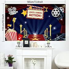 See more ideas about hollywood party theme, hollywood party, hollywood theme. Hollywood Movie Theme Party Decorations Supplies Large Fabric Hollywood Backdrop For Movie Night Birthday Party Event Awards Night Ceremony Photo Photography Booth Background 72 8 X 43 3 Inch Buy Online At Best Price