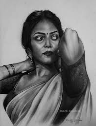 Abstract Black And White Pencil Drawings Malavika Mohanan Pencil Sketch Omkar Khochare Abstract Pencil Drawings Pencil Drawings Of Girls Pencil Drawings