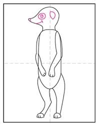 A pen, an eraser, and a pencil. How To Draw A Meerkat Art Projects For Kids