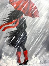 Black And White Watercolor Painting Tutorial Learn To Paint This Step By Step Girl Walking On A Rainy Day Acrylic Painting Tutorial For Beginnin The Art Sherpa Acrylic Painting Tutorials Painting Tutorial