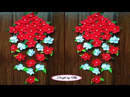 Cara Membuat Bunga Gantung Dari Kain Flanel Yang Mudah Wall Decoration Room Decor Youtube Bunga Gantung Ide Kerajinan Kain Flanel