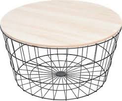 Choose from contactless same day delivery, drive up you want it to be fully functional and give you lots of storage too. Round Industrial Coffee Table Room Decor Storage Basket Black Wire Wood Top Lid Ebay