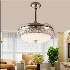 We love this glittering, intricately crafted cristafano chandelier ceiling fan light kit from minka aire because it provides the perfect dash of elegant grace and luxurious sparkle to any room in. Modern European Elegant Round Shaped Led Ceiling Fan Lights With Retractable Blade European Lights Retractable Lightlight With Fan Aliexpress