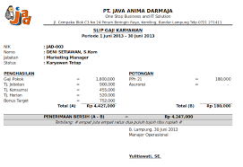 Untuk lebih jelasnya bapak dan ibu bendahara. Contoh Slip Gaji Perusahaan Guru Paud