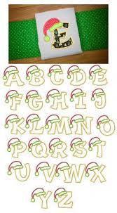 Santa Hat Applique Alphabet Machine Embroidery Stencils Printables Templates Hand Embroidery Patterns Free