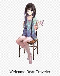 With lots of different designs to choose from this anime hairstyle for girls is a look that translates easily to real life. Cute Black Hair Anime Girl Hd Png Download Vhv