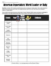 american imperialism world leader or bully worksheet