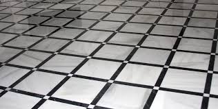 The black & white series features three bold patterns perfect to make a statement on your floors or walls. Black And White Marble Floor Tiles