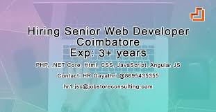 Hiring Senior Web Developer Job Opening Medical Coder Web Development