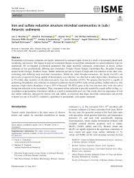 Pdf Iron And Sulfate Reduction Structure Microbial Communities In Sub Antarctic Sediments