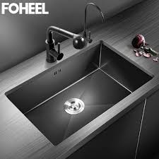 foheel black undermount kitchen sink