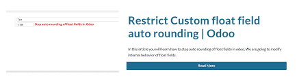 Restrict Custom Float Field Auto Rounding Odoo Float Custom Rounding