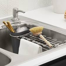 We did not find results for: Kohler Multi Purpose Over The Sink Drying Rack Caddy With Kitchen Towel Bar Holder Soaking Cup Expandable 14 6 To 17 6 Stainless Steel Charcoal Amazon Co Uk Home Kitchen