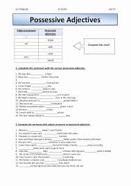 Possessive Adjectives Spanish Worksheet Luxury Unit 2