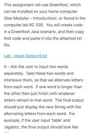 Knowing the word count of a text can be important. Solved Name Use A New Greenfoot Java Scenario To Complet Chegg Com