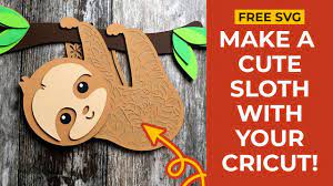 Download Free Layered Sloth Svg 3d Sloth Craft Ideas For Cricut Youtube