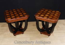 This style was at its peak in france around 1910. Art Deco Side Tables Vintage Furniture