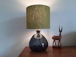 Apple Green Linen Lampshade Handmade