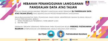 Unit ekonomik, seksyen perancangan, jabatan pertanian aras 1, 5, 6 dan 7, wisma pertanian sabah jalan tasik (off jalan maktab gaya) beg berkunci no. Hebahan Penangguhan Langganan Pdat 2019 Perpustakaan Uitm S Blog