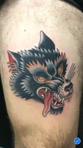 American Traditional Wolf Head Artist Javier Bentancourt Wolf Tattoo Traditional Traditional Hand Tattoo Traditional Tattoo Design