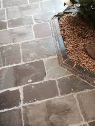 Repurposed Slate Roof Tiles As Tile Floor Slate Roof Slate Patio Slate Roof Tiles