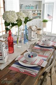 Set a patriotic table using these simple techniques and ideas! Simple 4th Of July Table Decorating Ideas Fox Hollow Cottage