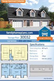 Garage plans, 1 bedroom house plans, and affordable house plans. Traditional Style 3 Car Garage Apartment Plan Number 30032 With 2 Bed 2 Bath Garage Apartment Floor Plans Above Garage Apartment Garage Apartment Plan