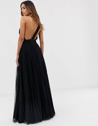 Asos Design One Shoulder Tulle Maxi Dress Black From Asos On 21 Buttons