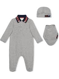 Gucci Kids Baby Cotton Gift Set With Gucci Stripe Farfetch Boy Outfits Designer Baby Clothes Baby Outfits Newborn