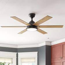 Our mission is to provide consumers with exceptional lighting and ceiling fan products that are superior in design and quality. Hunter Fan 60 Warrant 6 Blade Led Standard Ceiling Fan With Wall Control And Light Kit Included Reviews Wayfair