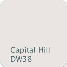 Dutch Boy Color Capital Hill Dw38 White Coffee Table White Cream Pillows Painting Bathroom